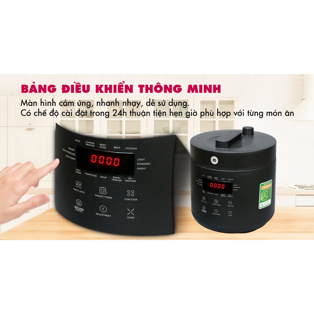 Nồi Cơm Áp Suất Mishio MK303 1 Lít - Bảo hành Chính Hãng 18 tháng