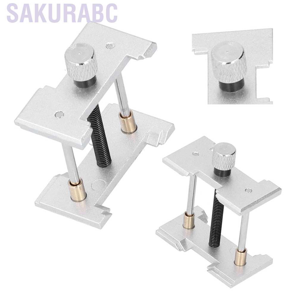 Set 2 đế kẹp sửa chữa máy đồng hồ đeo tay bằng thép