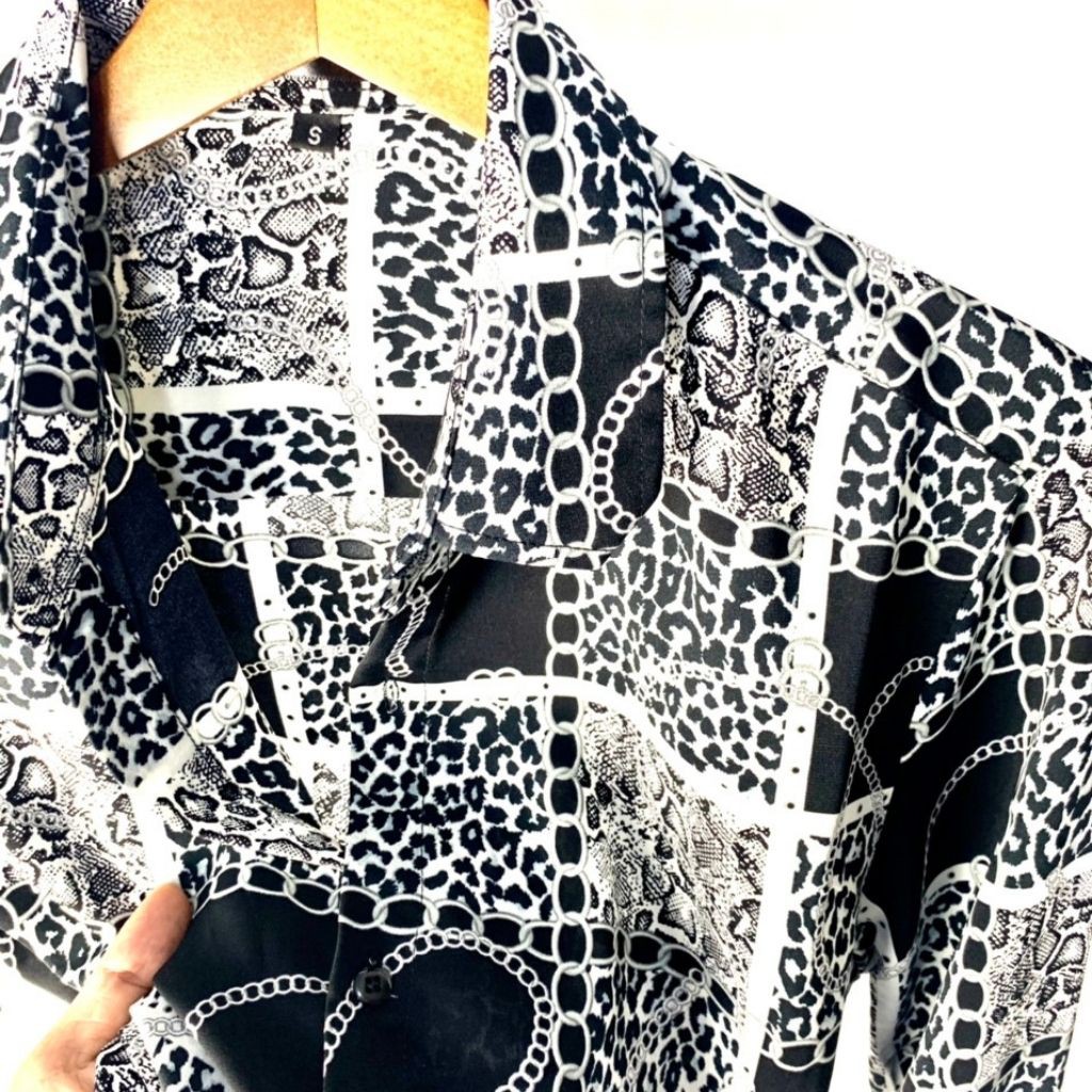 Áo sơ mi nam dài tay form rộng họa tiết vải lụa cao cấp S60 | BigBuy360 - bigbuy360.vn