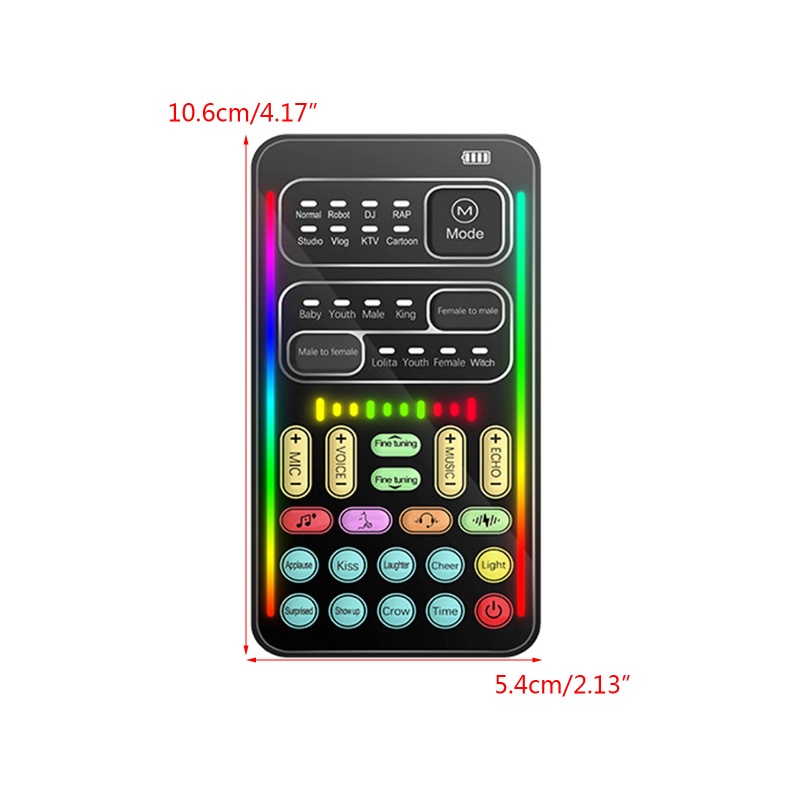 Thẻ Âm Thanh Nổi Mini Thay Đổi Giọng Nói Cho Micro Live Scream