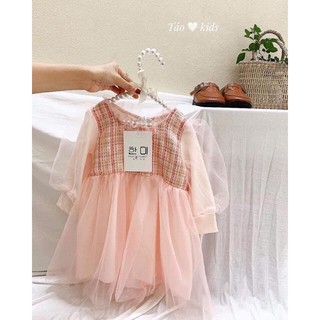 Váy ren hồng cho bé