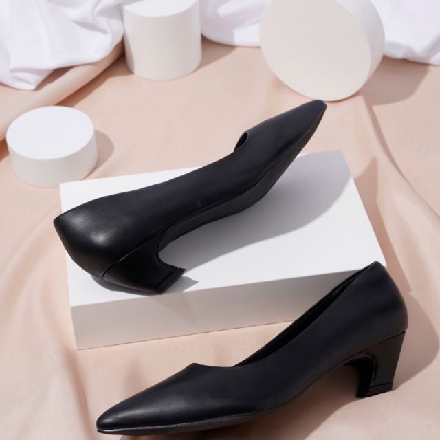 Giày da xuất khẩu màu đen - giày thanh lý - size 38