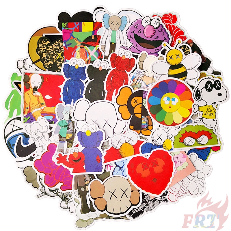 Set 64 sticker decal hình KAWS JDM dán trang trí chống thấm nước