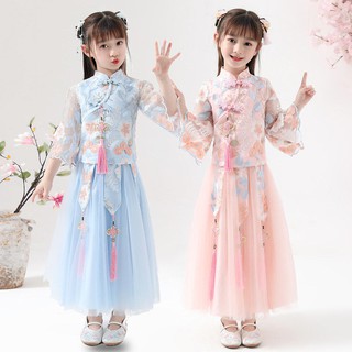 Bộ Đồ Hóa Trang Kiểu Hán Phục Trung Hoa Xinh Xắn Cho Bé Gái