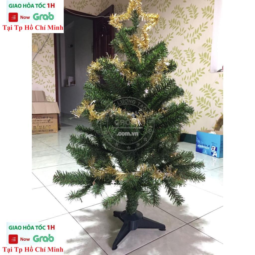 Cây Thông Noel 90Cm Tặng 1 Ngôi Sao Và 2 Dây Kim Tuyến Cây Thông Hàng Việt Nam Cao Cấp