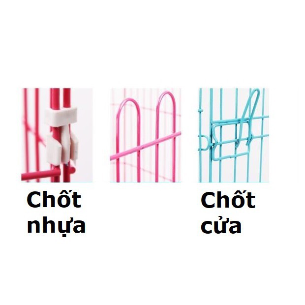 Hanpet.GV- Quây chó sơn tính điện- Hàng rào 6 tấm 60x63- cũi chó - 501