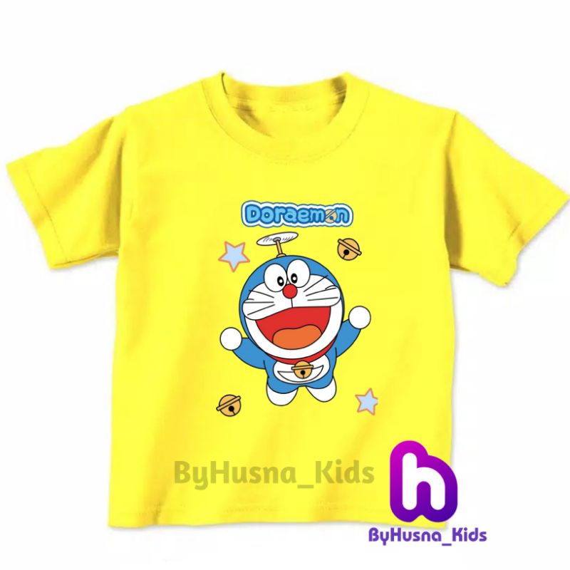 Áo thun cho bé trai và bé gái in hình hoạt hình Doraemon dễ thương, chất liệu cotton mềm mịn thoáng mát NTShirt