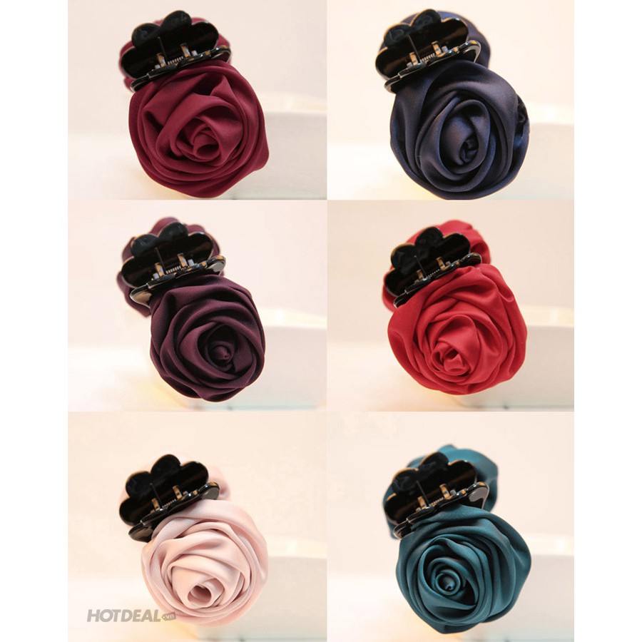 Kẹp tóc càng cua hoa hồng