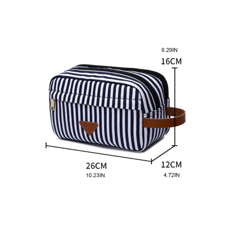 Túi Đựng Mỹ Phẩm / Tiền Xu / Đồ Trang Điểm Họa Tiết Kẻ Sọc Mang Đi Du Lịch Tiện Lợi