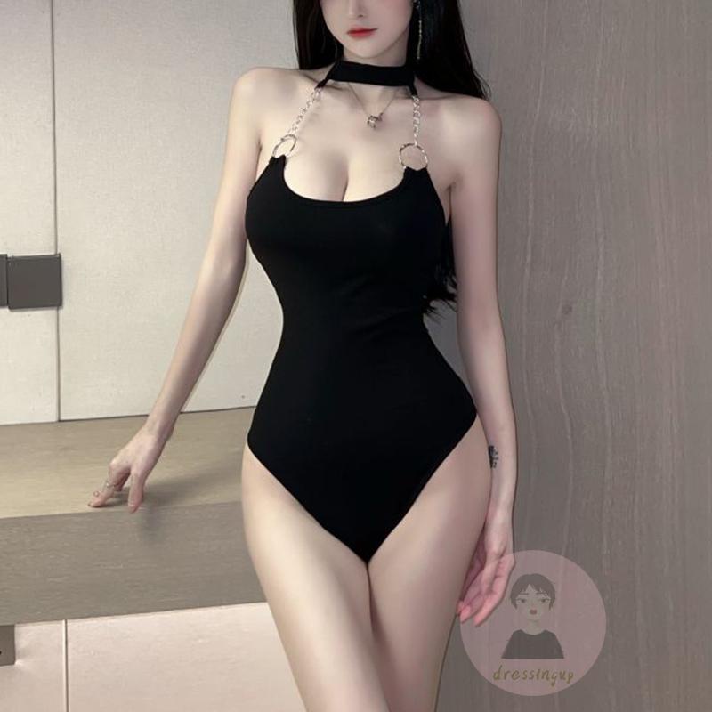 Áo Liền Quần Không Tay Cổ Tròn Dáng Ôm Khoét Sâu Quyến Rũ Cho Nữ