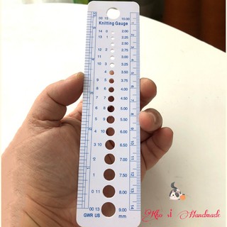 Thước đo size len sợi, kim đan
