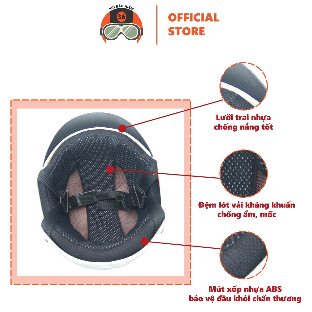Mũ bảo hiểm nửa đầu lưỡi trai GRS A760 (nhiều màu)
