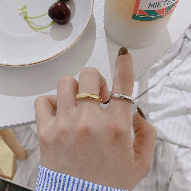 Nhẫn Đeo Tay Kim Loại Đơn Giản Thời Trang Hàn Cho Nữ