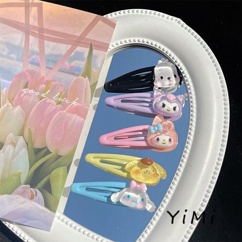 Kẹp Tóc Mái Bên Họa Tiết Hoạt Hình Sanrio Ngọt Ngào Dễ Thương Phong Cách Hàn Quốc Cho Bé Gái