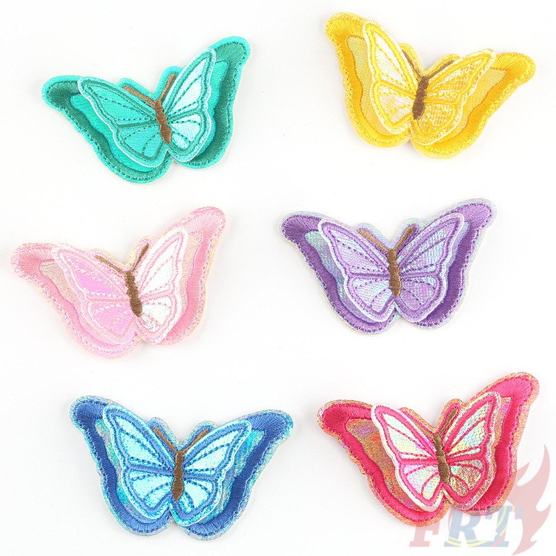 ☸ Miếng Dán Ủi Thêu Hình Bướm 3D ☸ 1 Miếng Dán Ủi Lên Quần Áo Hình Bướm (Series 02)