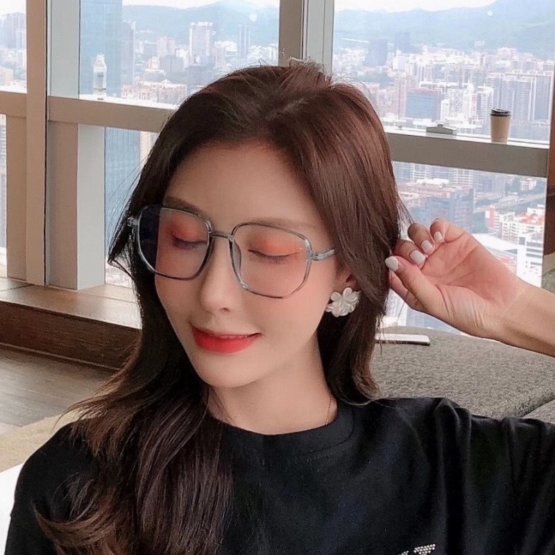 Mắt Kính Gọng Vuông Trong Suốt Chống Ánh Sáng Xanh Thời Trang Hàn Quốc