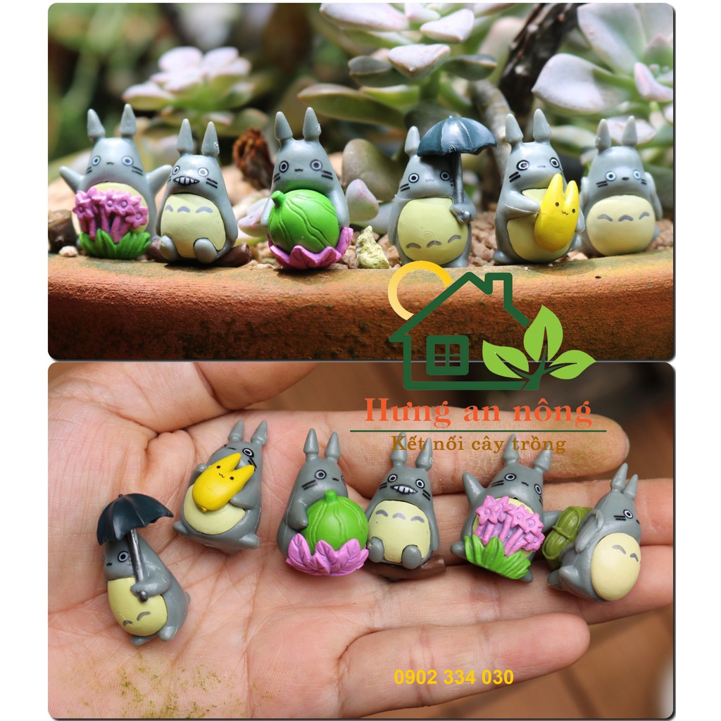 TT20 - TOTORO MINI trang trí tiểu cảnh sen đá xương rồng cây để bàn 3X1,7cm