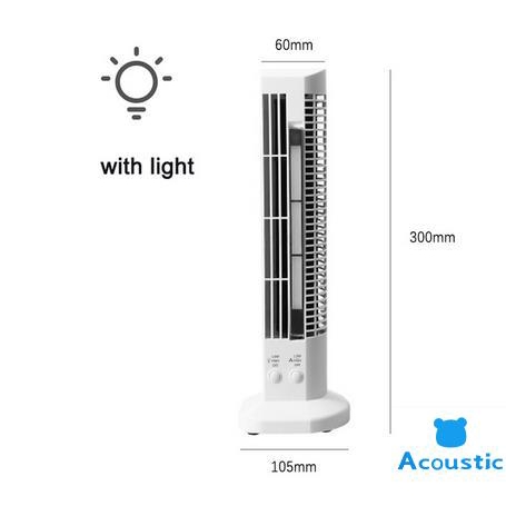 Quạt Mini Hình Tháp Có Đèn Led Tiết Kiệm Diện Tích