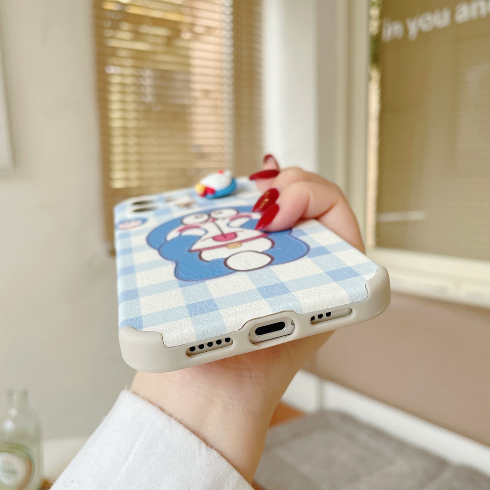 Ốp Điện Thoại Tpu Mềm Hình Doraemon 3d Bảo Vệ Toàn Diện Cho Iphone 11x12 Xs Xr 7plus