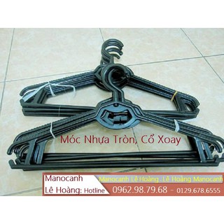 Móc nhựa tròn cổ xoay 100 chiếc giá sỉ