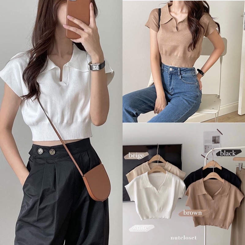 [Ảnh thật/Video]Áo croptop vintage Limit Mongtogi tông màu tây lạ mắt