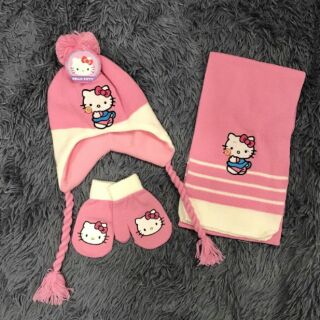 Set khăn mũ len bé trai bé gái Disney