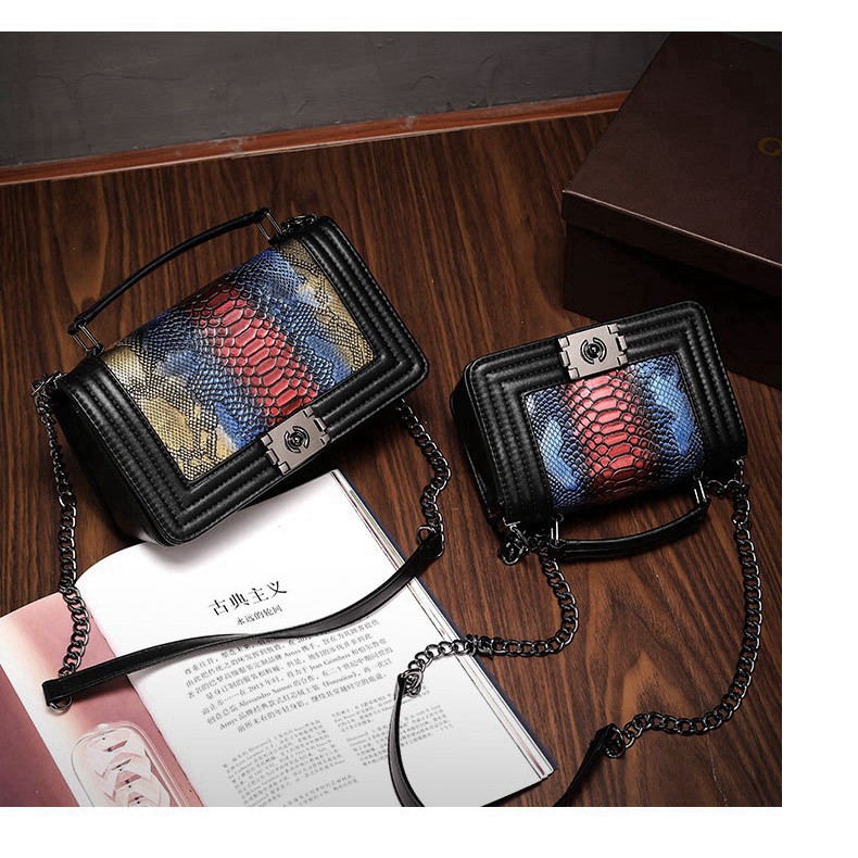 Túi xách nữ đeo chéo vân da trăn cực tinh xảo quý phái TX09 túi xách đeo vai - Chip Xinh