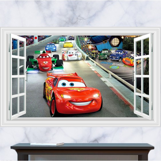 Decal trang trí khung cửa sổ phim hoạt hình CARS