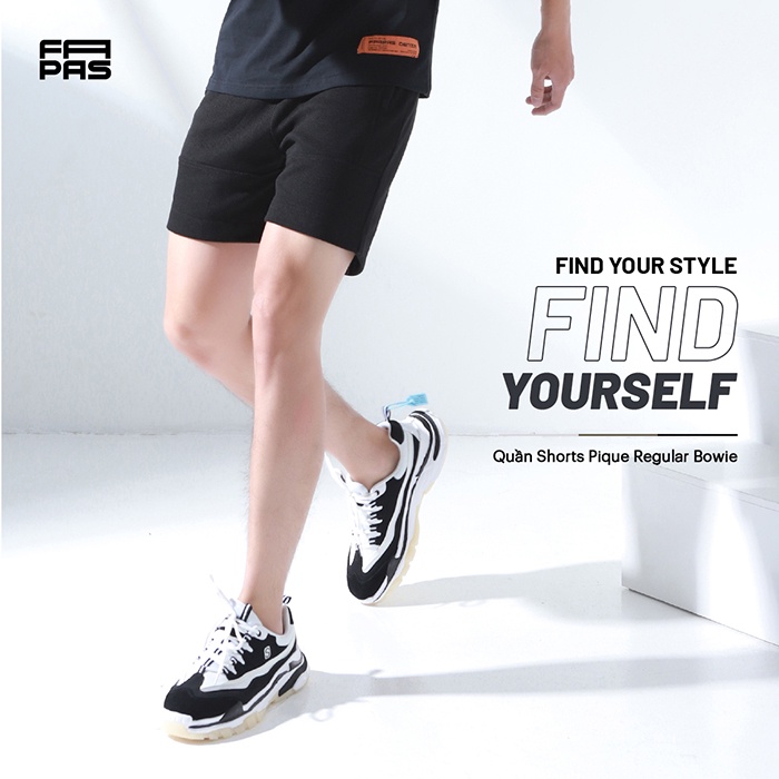 Quần Shorts Nam Bowie Đính Tag Chất Vải Pique Thấm Hút Tốt Mát Mẻ Form Vừa Vặn - FAPAS