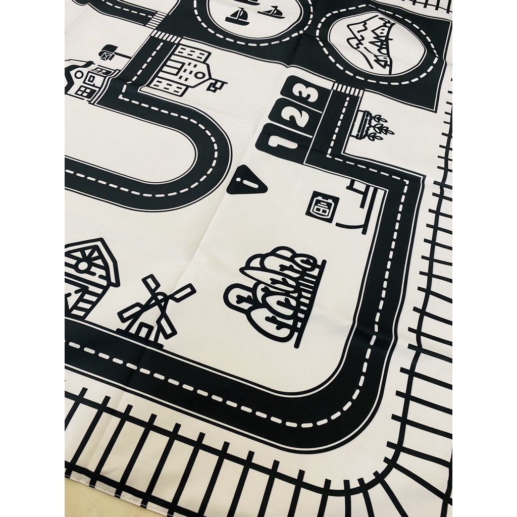 Thảm giao thông cho bé, kích thước lớn 130cm*100cm - Hobi Store