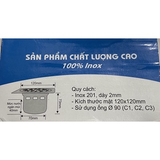 Ga thoát sàn ngăn mùi INOX (Dùng cho đường ống chờ 90,110)