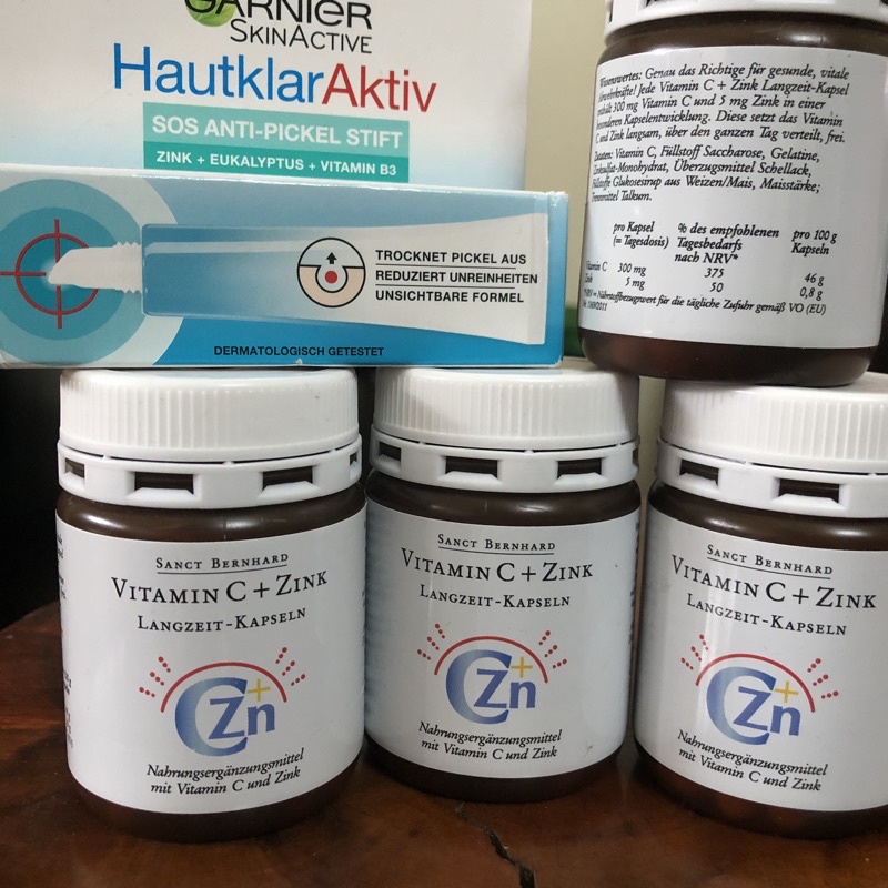 Viên uống Sanct Bernhard Vitamin C + ZinK của Đức