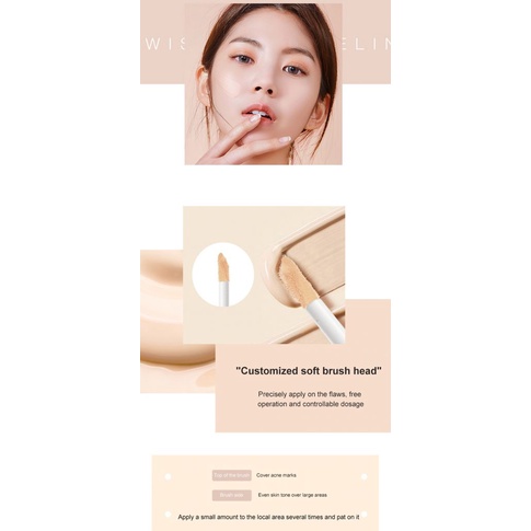 Kem che khuyết điểm 2 trong 1 che phủ quầng thâm/ sẹo/ mụn chống thấm nước lâu trôi Cocomall12