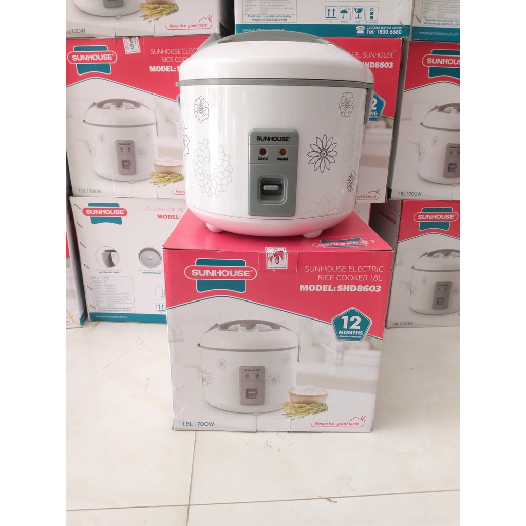 NỒI CƠM ĐIỆN SUNHOUSE SHD8603 mới 100% bảo hành 12 tháng