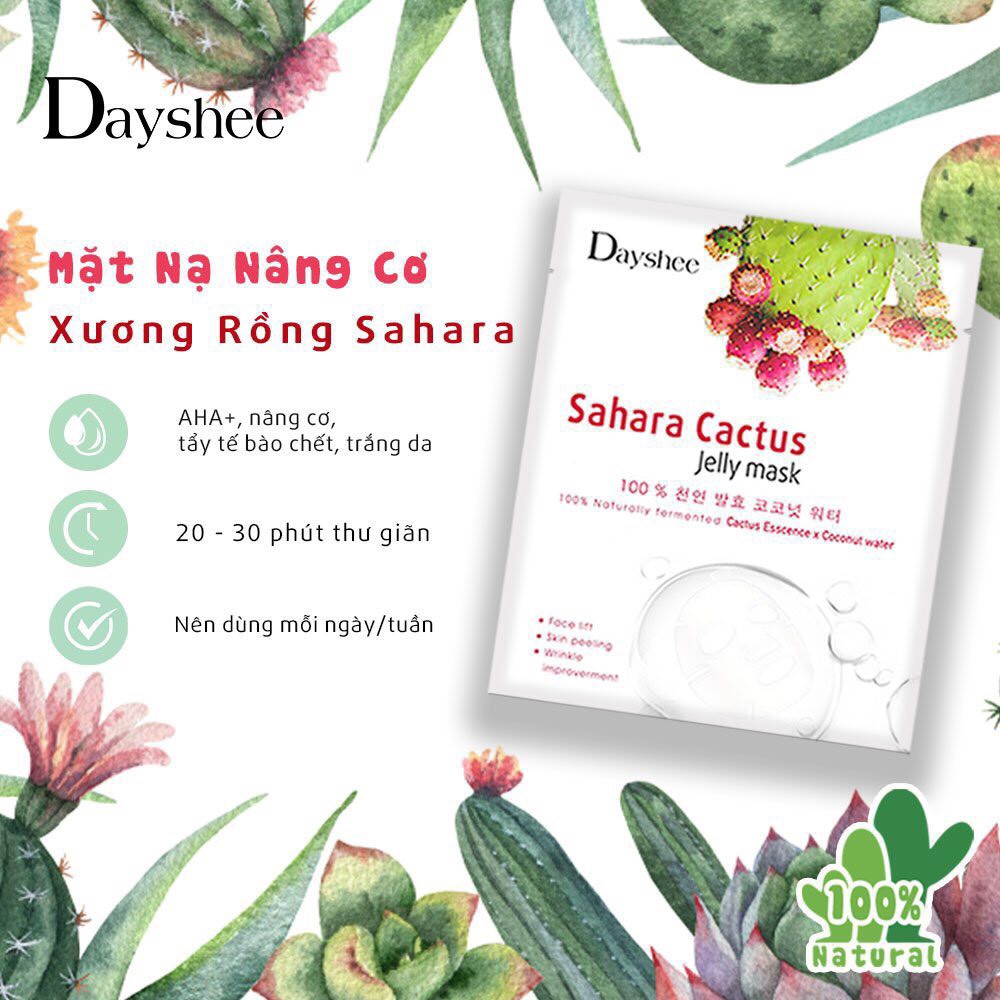 𝑯𝒐̣̂𝒑 5 𝑴𝒊𝒆̂́𝒏𝒈 Mặt nạ Sahara Cactus Bio Electrolytes Jelly Mask | Dayshee Jelly Mask