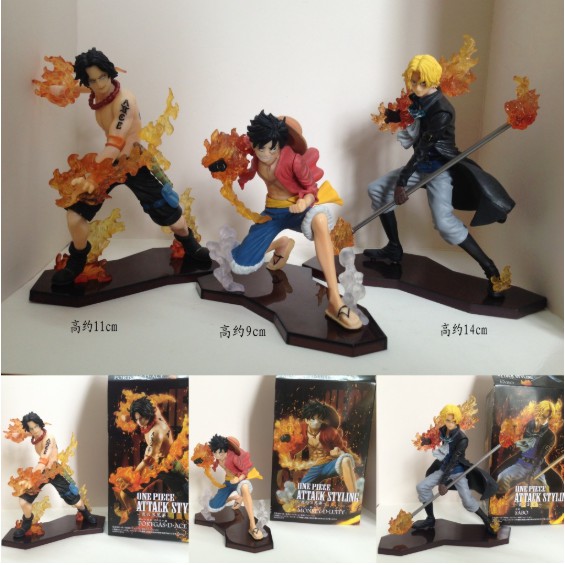 (Có Lẻ) Mô hình bộ 3 anh em Luffy - Ace - Sabo One Piece - Monkey D.Luffy , Gol D. Ace , Sabo. Figure Tượng Vua Hải Tặc