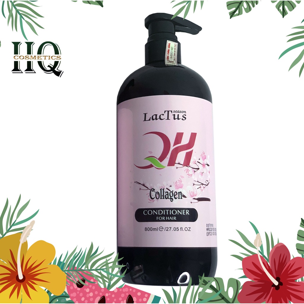 Gội xả QH Lactus Season Collagen Dưỡng Tóc Phục Hồi 800ml