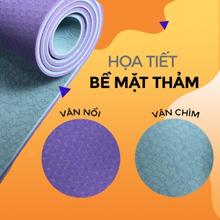 Thảm Yoga Cao Cấp 2 màu - Hồng Biển