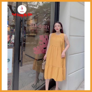 Váy bầu ba lỗ chất lụa cát .New 6 màu hot trend mùa hè (hình thật)