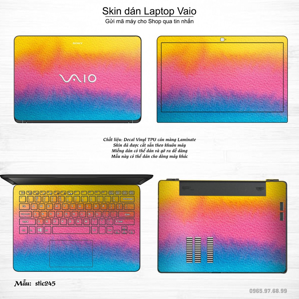 Skin dán Laptop Sony Vaio in hình Hoa văn sticker nhiều mẫu 40 (inbox mã máy cho Shop)