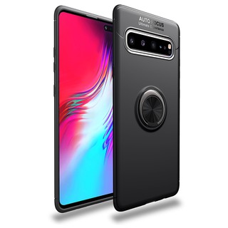 Casing Samsung Galaxy S10 5G/S10 X matte metal ring magnetic bracket soft phone case