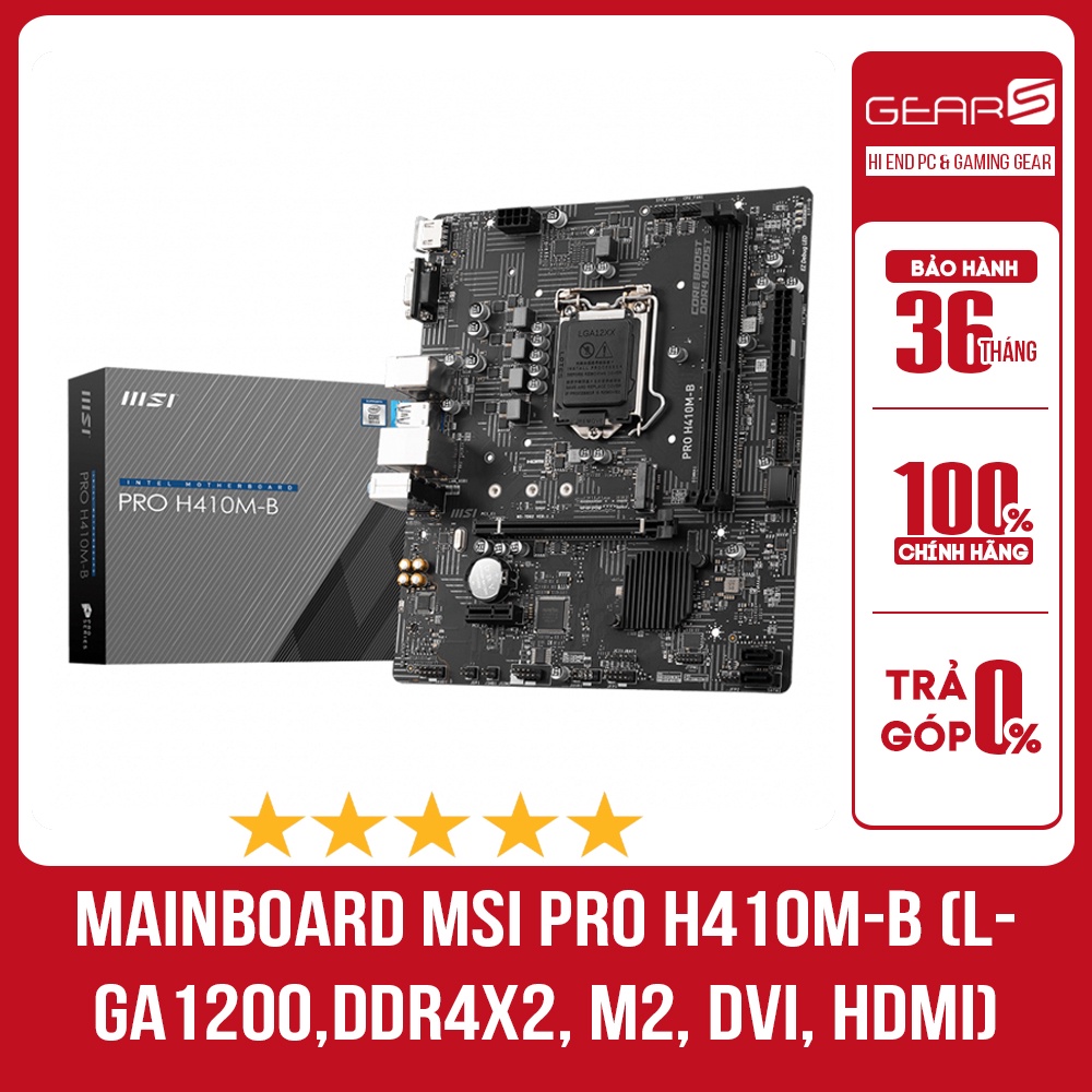 Bo mạch chủ MSI PRO H410M-B - Bảo hành chính hãng 36 tháng