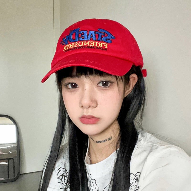 Mũ Lưỡi Trai Mềm Mại Thêu Họa Tiết Xinh Xắn Dành Cho Nữ