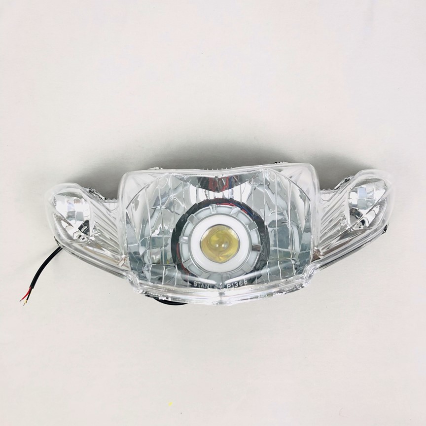 Đầu đèn pha bi cầu mắt cú xe sirius  chớp trắng , cos pha trắng , led màu Greennetworks