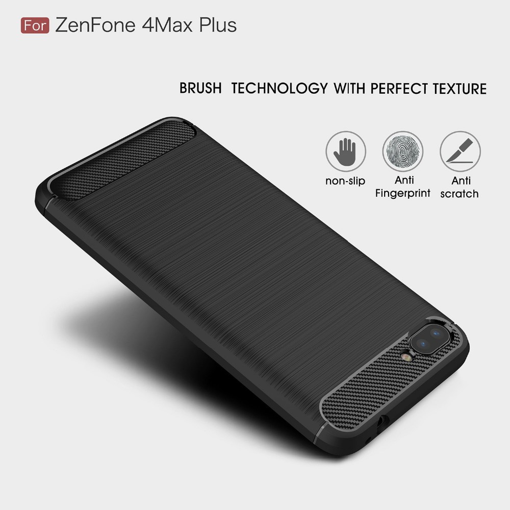 Ốp lưng chống sốc vân kim loại cho Asus Zenfone 4 Max Plus ZC554KL hiệu Likgus (bảo vệ toàn diện, siêu mềm mịn)