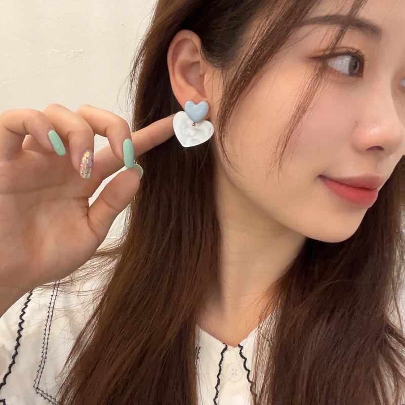 Bông Tai Mạ Bạc 925 Hình Trái Tim Xinh Xắn Thời Trang Cho Nữ F991