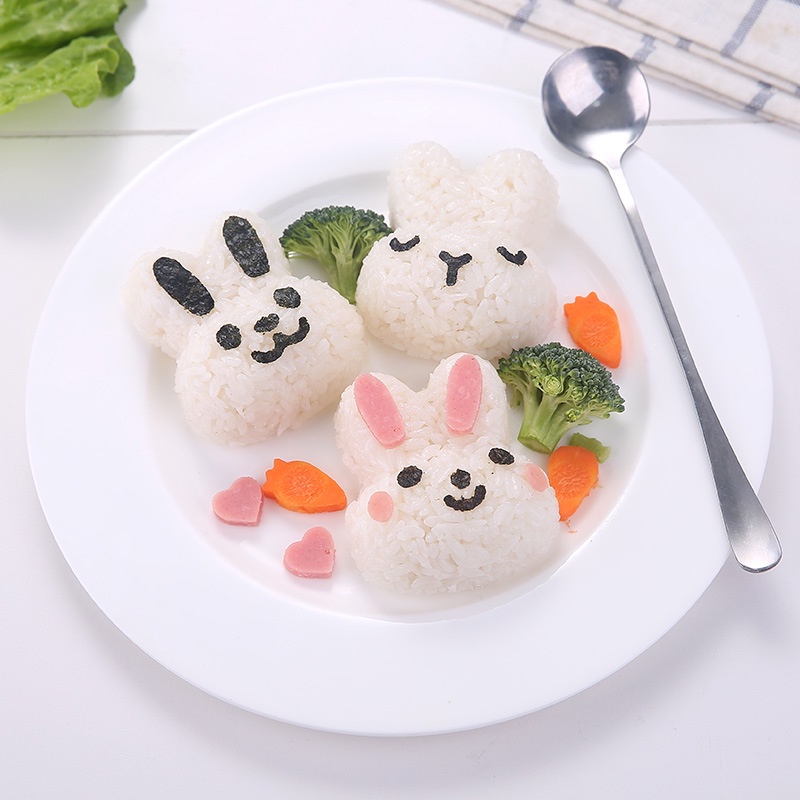 Dễ Thương Khuôn Làm Cơm Nắm Hình Thỏ Con Đáng Yêu