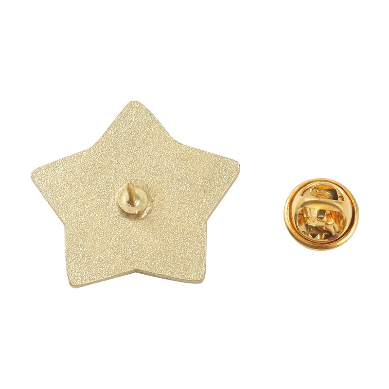 Huy hiệu cài áo bằng kim loại hình dạng ngôi sao/trái tim/cầu vồng thiết kế độc đáo cho học sinh