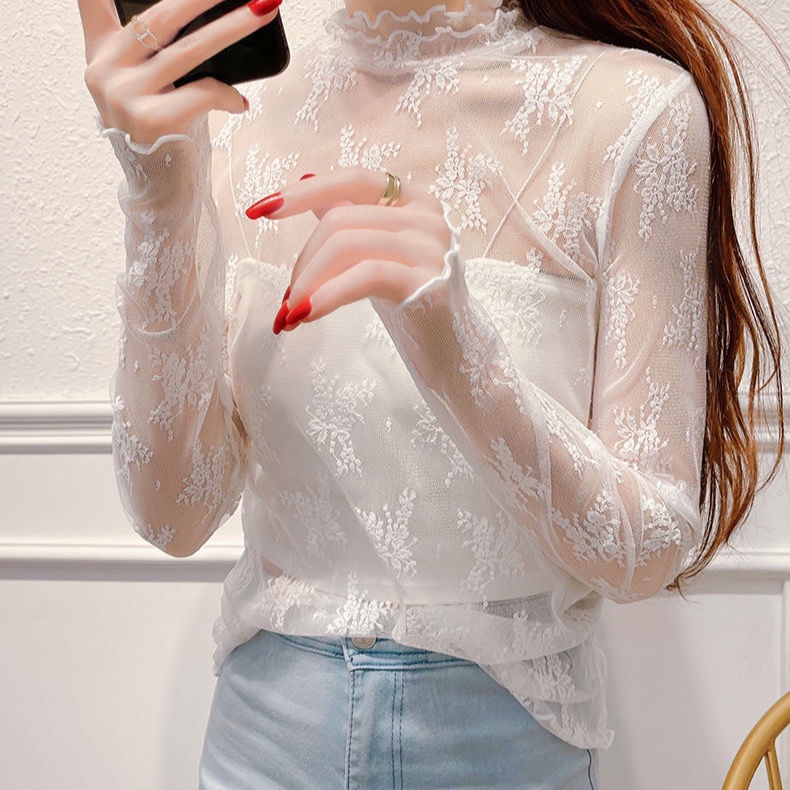 Áo Ren Cổ Lọ Thiết Kế Quyến Rũ Cho Nữ