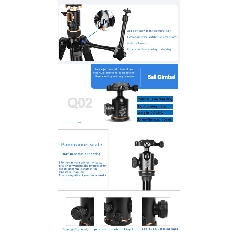 Chân máy ảnh Beike System Go Q-996H + Remote cho máy ảnh